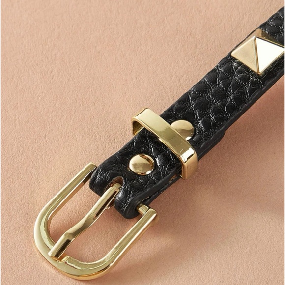 Spiked Leather Buckle Bracelet - Picture 3 of 5